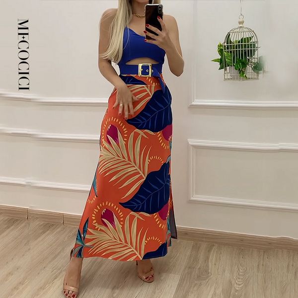 two piece dress mecocici women two piece set fashion sling hollow sleeveless leaky back casual printing maxi dress sets high streetwear 2305, White
two piece dress mecocici women two piece set fashion sling hollow sleeveless leaky back casual printing maxi dress sets high streetwear 2305, White