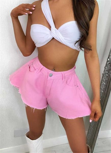 women's shorts fashion summer women loose style shorts solid color mid waist denim cloth flared shorts pink grey white casual street st, White;black
women's shorts fashion summer women loose style shorts solid color mid waist denim cloth flared shorts pink grey white casual street st, White;black