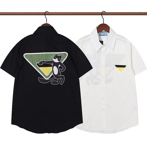 23 designer men's shirt lapel fashion triangle plate cotton lined cartoon pattern printed short sleeve casual t-shirt -2xl, White;black
23 designer men's shirt lapel fashion triangle plate cotton lined cartoon pattern printed short sleeve casual t-shirt -2xl, White;black