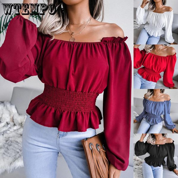 t-shirt chiffon blouse offshoulder longsleeved shirt korean waist slimming load blouses short bottomup tshirt women puff sleeve top, White
t-shirt chiffon blouse offshoulder longsleeved shirt korean waist slimming load blouses short bottomup tshirt women puff sleeve top, White