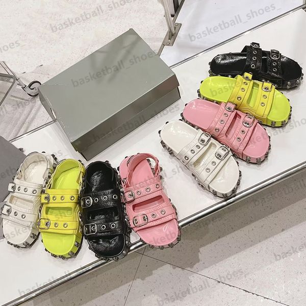 2023 beach women rivets platform sandals punk rock leather mens women mules creative metal fittings casual party shoes size 35-45, Black
2023 beach women rivets platform sandals punk rock leather mens women mules creative metal fittings casual party shoes size 35-45, Black