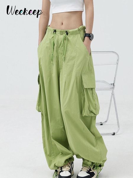 capris weekeep casual cargo pants baggy wide leg sweatpants oversized low rise drawstring streetwear trouser women hippie joggers pants, Black;white
capris weekeep casual cargo pants baggy wide leg sweatpants oversized low rise drawstring streetwear trouser women hippie joggers pants, Black;white