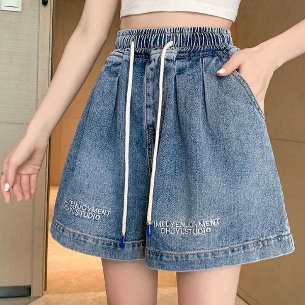 women's shorts surmiitro m-6xl plus size denim shorts women 2023 summer korean fashion letter embroidery high waist short pants jeans f, White;black
women's shorts surmiitro m-6xl plus size denim shorts women 2023 summer korean fashion letter embroidery high waist short pants jeans f, White;black