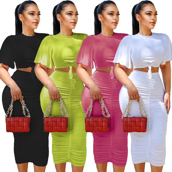 two piece dress spring summer women solid bodycon midi skirt set slim fit outfits crop 2 matching female 230509, White
two piece dress spring summer women solid bodycon midi skirt set slim fit outfits crop 2 matching female 230509, White