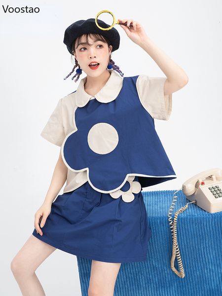 two piece dress sweet fashion lolita style skirt sets harajuku girly cute loose flower shirt aline mini skirts suit women kawaii 2 set 23050, White
two piece dress sweet fashion lolita style skirt sets harajuku girly cute loose flower shirt aline mini skirts suit women kawaii 2 set 23050, White