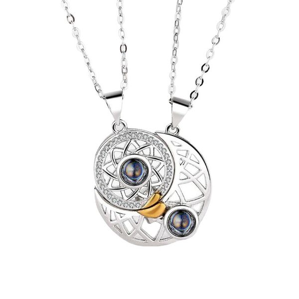 fashion sun and moon heart shape 2 in 1 couple necklace luxury jewelry valentine's day christmas day gift man and women's pendant, Silver
fashion sun and moon heart shape 2 in 1 couple necklace luxury jewelry valentine's day christmas day gift man and women's pendant, Silver