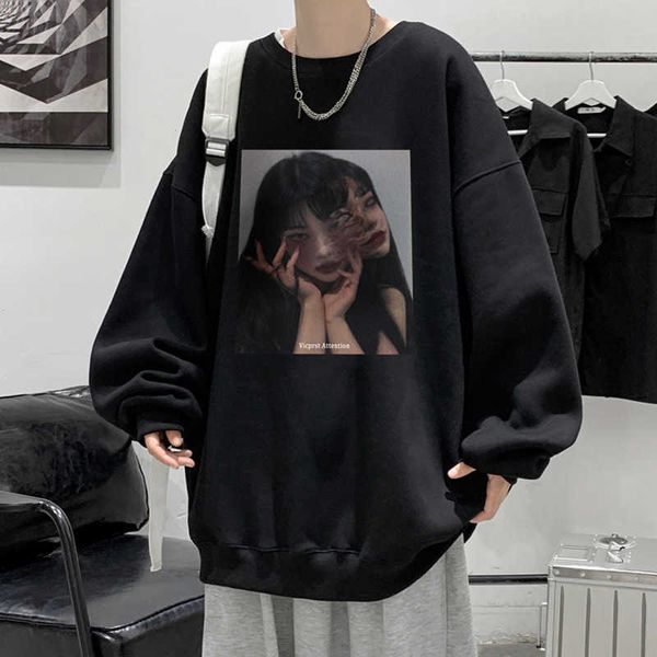 round neck sweater for hip-hop loose fitting trend casual autumn and winter lazy style plush men's, Black
round neck sweater for hip-hop loose fitting trend casual autumn and winter lazy style plush men's, Black