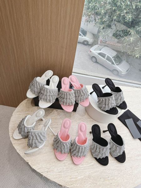 designer sandals ruffle heels luxury dress exposed toes summer beach sandal party wedding slipper size 35-41, Black
designer sandals ruffle heels luxury dress exposed toes summer beach sandal party wedding slipper size 35-41, Black