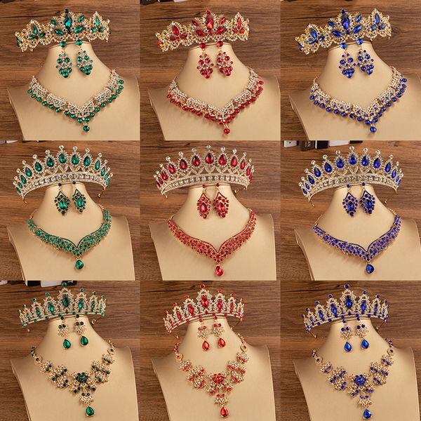 wedding hair jewelry crystal bridal tiaras and crown for women queen princess red blue green necklace sets fashion set diadems 230508, Slivery;golden
wedding hair jewelry crystal bridal tiaras and crown for women queen princess red blue green necklace sets fashion set diadems 230508, Slivery;golden