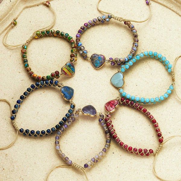 hand woven peach heart emperor stone bracelet seven pulse winding shaped, Golden;silver
hand woven peach heart emperor stone bracelet seven pulse winding shaped, Golden;silver