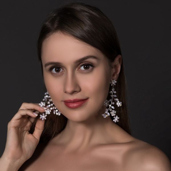 new luxury detailed long flower zircon earrings versatile personality wedding accessories earringsunique designer shiny creative, Golden
new luxury detailed long flower zircon earrings versatile personality wedding accessories earringsunique designer shiny creative, Golden