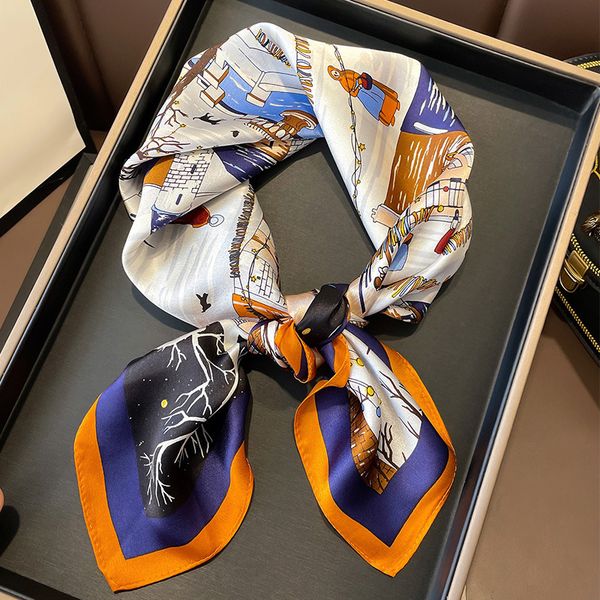 sarongs 2023 brand 100 pure silk scarf women hair fashion foulard square small headband hijab print poncho scarves bandana 53cm 230508, Blue;gray
sarongs 2023 brand 100 pure silk scarf women hair fashion foulard square small headband hijab print poncho scarves bandana 53cm 230508, Blue;gray