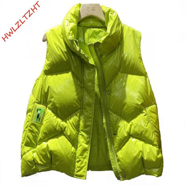leather glossy waterproof down vest thicken spring winter new women puffer down jacket women stand collar lightweight waistcoat, Black
leather glossy waterproof down vest thicken spring winter new women puffer down jacket women stand collar lightweight waistcoat, Black