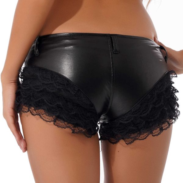 women's shorts women high waist faux leather shorts club slim solid black summer short pants lace patchwork elastic push up pu shorts a, White;black
women's shorts women high waist faux leather shorts club slim solid black summer short pants lace patchwork elastic push up pu shorts a, White;black