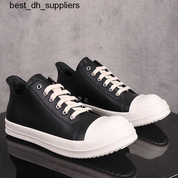 men's ro low single shoes rick leather surface versatile women's thick bottom shallow mouth lace up increased owens lovers' b, Black
men's ro low single shoes rick leather surface versatile women's thick bottom shallow mouth lace up increased owens lovers' b, Black