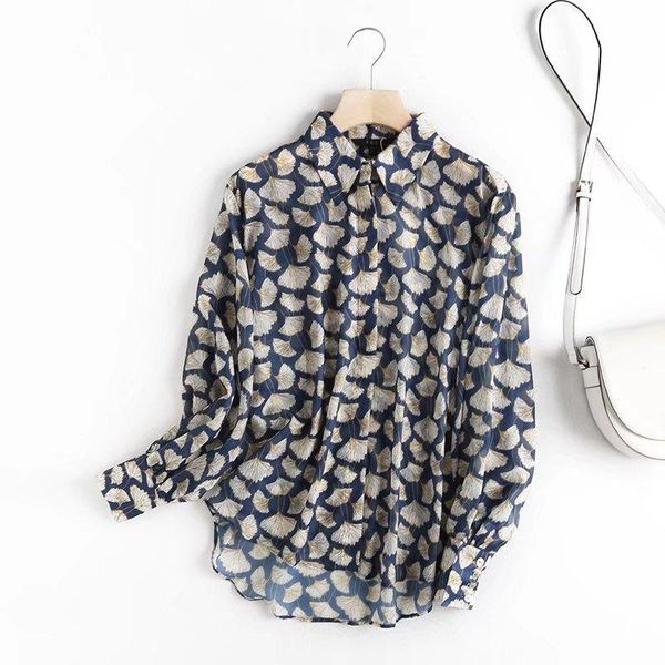 pants pb za summer new women's singlebreasted longsleeved temperament commuter ginkgo leaf print shirt, Black
pants pb za summer new women's singlebreasted longsleeved temperament commuter ginkgo leaf print shirt, Black