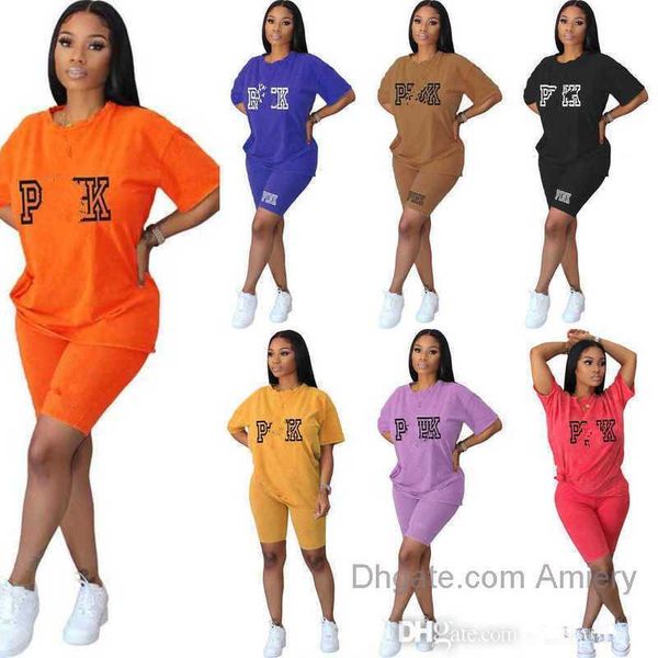 women clothing tracksuits designer two piece set 2023 new summer letter printed loose t-shirt shorts casual outfits, Gray
women clothing tracksuits designer two piece set 2023 new summer letter printed loose t-shirt shorts casual outfits, Gray