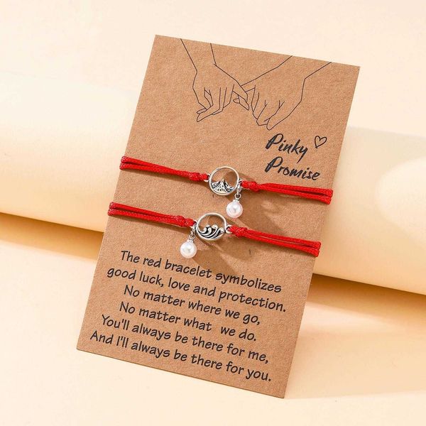 red rope bracelets couple ornament personality oath of eternal love pearl pendant woven bracelet wrist string female, Golden;silver
red rope bracelets couple ornament personality oath of eternal love pearl pendant woven bracelet wrist string female, Golden;silver