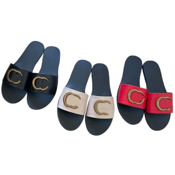 leather slippers metal letter beach shoes classic women's designer shoes summer outdoor sandals luxury brand indoor shoes open toe show, Black
leather slippers metal letter beach shoes classic women's designer shoes summer outdoor sandals luxury brand indoor shoes open toe show, Black