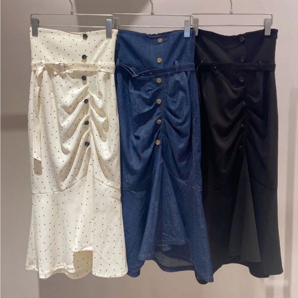 skirts kuzuwata spring high waist irregular skirt solid color elegant temperature women false polka dot daily mermaid jupe 230509, Black
skirts kuzuwata spring high waist irregular skirt solid color elegant temperature women false polka dot daily mermaid jupe 230509, Black