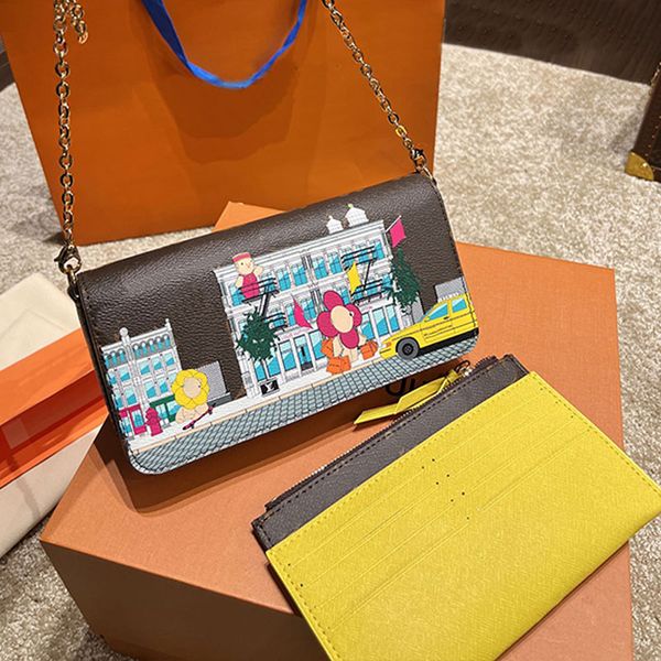 chain crossbody bag three-piece hand clutch wallets old flower letters inside zipper pocket credit card slot graffiti pattern women shoulder
chain crossbody bag three-piece hand clutch wallets old flower letters inside zipper pocket credit card slot graffiti pattern women shoulder