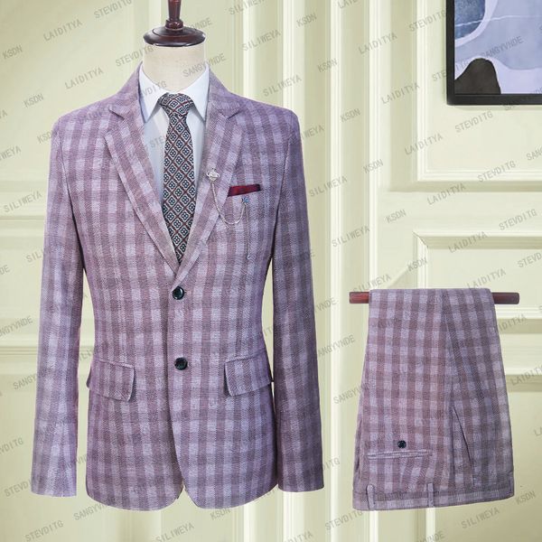 men's suits blazers men suit fashion 2 pieces formal business blazer slim fit linen notched lapel casual light purple wedding groom tux, White;black
men's suits blazers men suit fashion 2 pieces formal business blazer slim fit linen notched lapel casual light purple wedding groom tux, White;black