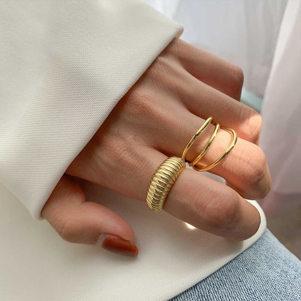 band rings gold color three layers rings for women vintage strips engagement rings jewelry 2023 trend z0509, Silver
band rings gold color three layers rings for women vintage strips engagement rings jewelry 2023 trend z0509, Silver