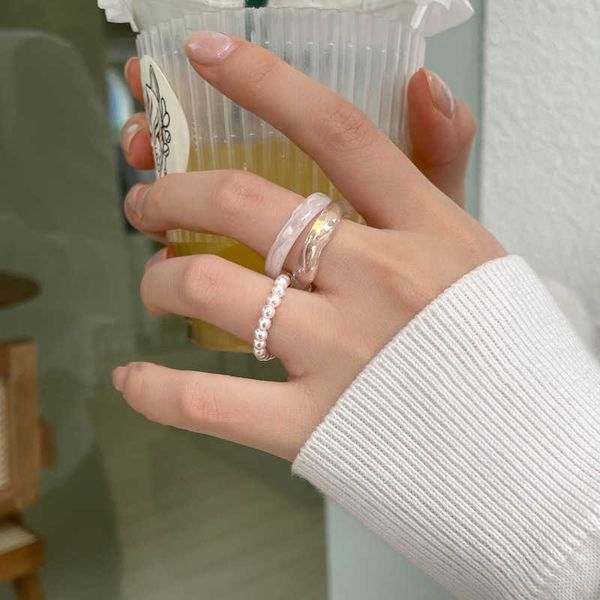 band rings korean fashion acrylic ring set for women 3pcs aesthetic light color resin beaded elastic ring 2023 bridal wedding party jewelry, Silver
band rings korean fashion acrylic ring set for women 3pcs aesthetic light color resin beaded elastic ring 2023 bridal wedding party jewelry, Silver