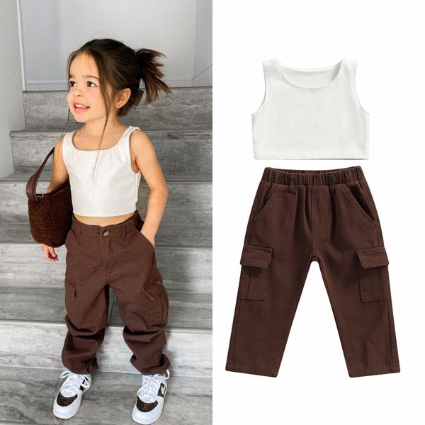 sets suits 1 6y kids girls summer clothes sets baby sleeveless vest long pants with multiple pockets children pant outfits 230508
sets suits 1 6y kids girls summer clothes sets baby sleeveless vest long pants with multiple pockets children pant outfits 230508