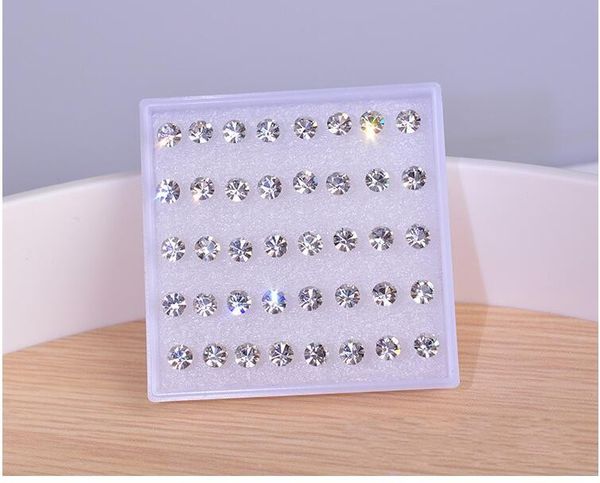mixed wholesale (200pair/lot) 2~6mm diameter high imitation diamond earrings inlaid diamond super shiny white stud resin material for allerg, Golden;silver
mixed wholesale (200pair/lot) 2~6mm diameter high imitation diamond earrings inlaid diamond super shiny white stud resin material for allerg, Golden;silver