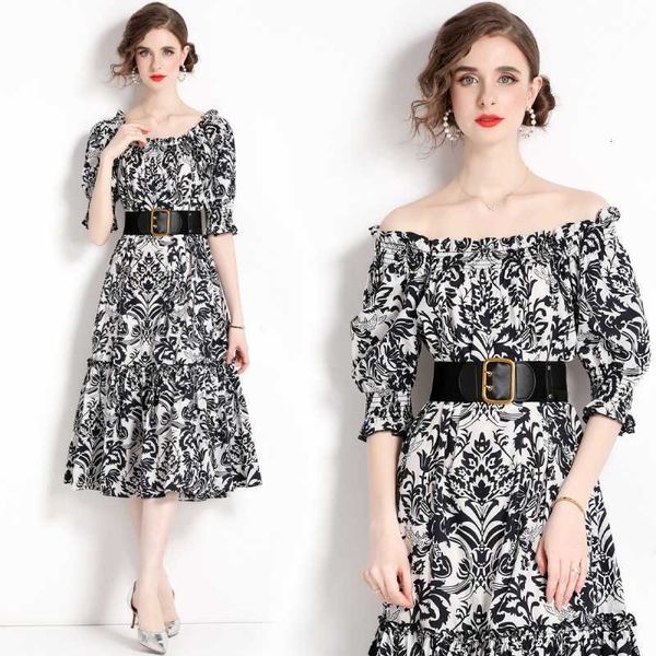 temperament celebrity style women's 2023 summer off shoulder print mid length commuter waist short sleeve dress, Black;gray
temperament celebrity style women's 2023 summer off shoulder print mid length commuter waist short sleeve dress, Black;gray