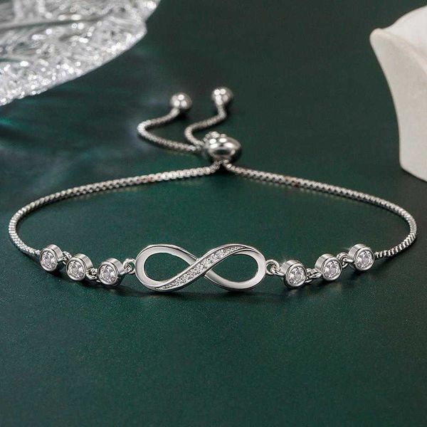 vera adjustable bracelet female micro inlaid zircon unlimited love number wristband, Golden;silver
vera adjustable bracelet female micro inlaid zircon unlimited love number wristband, Golden;silver