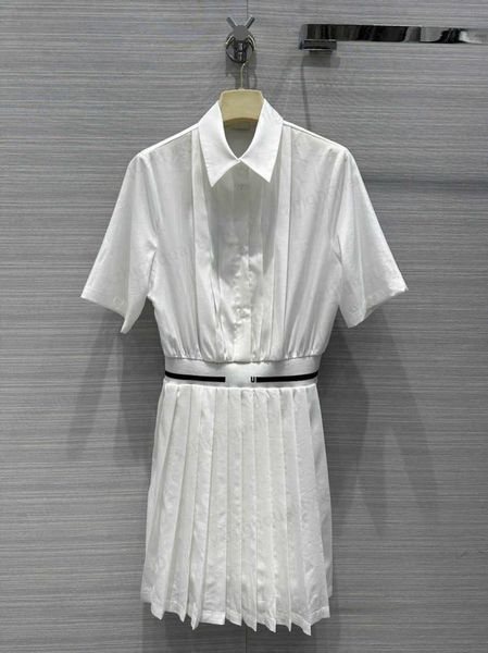 pleated shirt dress designer fashion short sleeves blended fabrics letter logo webbing dress temperament minimalist white pure summer dresse, Black;gray
pleated shirt dress designer fashion short sleeves blended fabrics letter logo webbing dress temperament minimalist white pure summer dresse, Black;gray