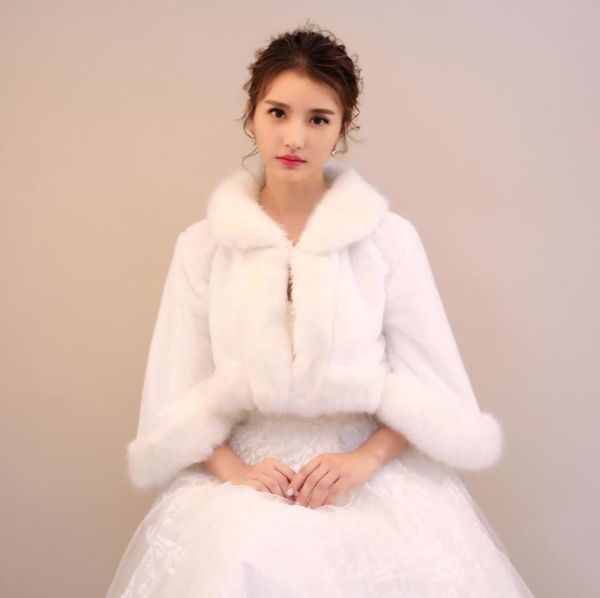 2019 high collar women winter 34 long sleeves bridal jackets faux fur whole wedding jackets cape princess 7149361, White
2019 high collar women winter 34 long sleeves bridal jackets faux fur whole wedding jackets cape princess 7149361, White