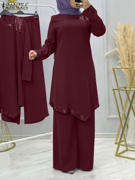 dress zanzea women ramadan muslim matching sets 2pcs vintage sequin long sleeve blouse pants suits fashion dubai turkey islamic cloth, White
dress zanzea women ramadan muslim matching sets 2pcs vintage sequin long sleeve blouse pants suits fashion dubai turkey islamic cloth, White