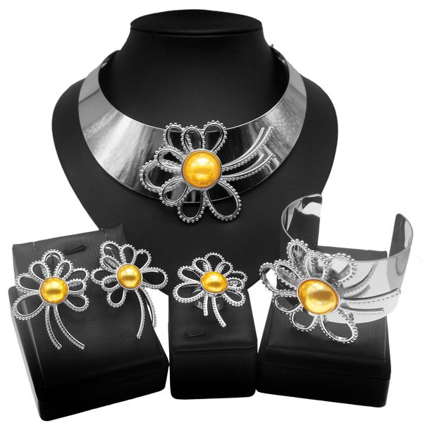 yulaili fashion ladys jewelry set necklace bracelet earrings ring fashion gold plated stainless steel jewelry sets, Black
yulaili fashion ladys jewelry set necklace bracelet earrings ring fashion gold plated stainless steel jewelry sets, Black