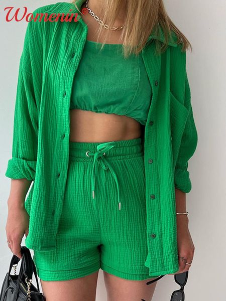 women's tracksuits women casual 2 piece suit lapel long sleeve shirt high waist drawstring shorts female suits spring fashion solid lad, Gray
women's tracksuits women casual 2 piece suit lapel long sleeve shirt high waist drawstring shorts female suits spring fashion solid lad, Gray