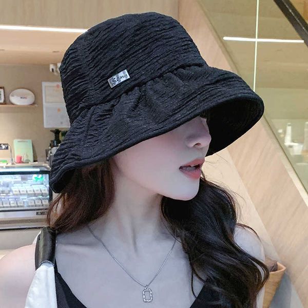 wide brim hats ins niche design japanese pleated striped bucket hat summer big edge retro folding sunscreen sunshade sun basin caps for wome, Blue;gray
wide brim hats ins niche design japanese pleated striped bucket hat summer big edge retro folding sunscreen sunshade sun basin caps for wome, Blue;gray