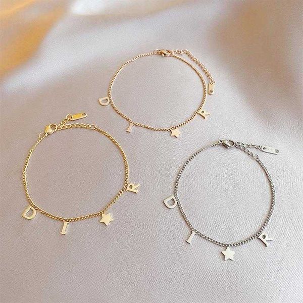 korean style fashion ins creative letters bracelet simple retro metal all match titanium steel ornament, Golden;silver
korean style fashion ins creative letters bracelet simple retro metal all match titanium steel ornament, Golden;silver
