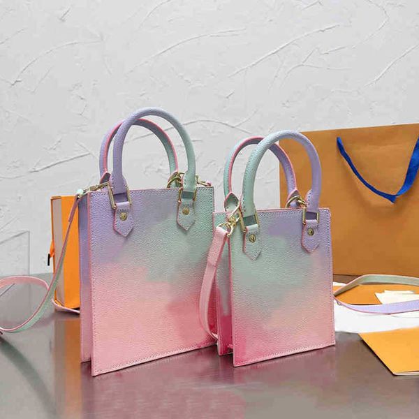 mini tote bags women classic gradient handbag shoulder leather luxury designer crossbody female purses 220330
mini tote bags women classic gradient handbag shoulder leather luxury designer crossbody female purses 220330