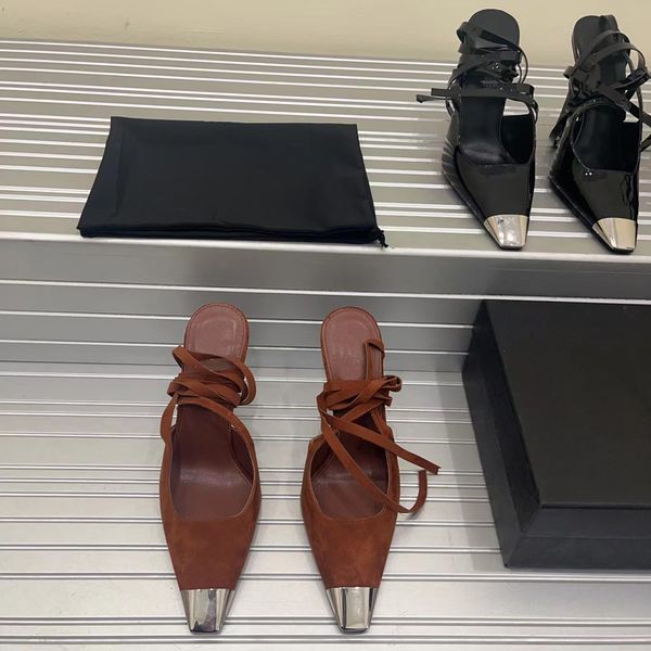 2023 womens designer luxury metal head high-heele sandals fashion classic genuine leather pure color casual outside shoes ladys cross strap, Black
2023 womens designer luxury metal head high-heele sandals fashion classic genuine leather pure color casual outside shoes ladys cross strap, Black