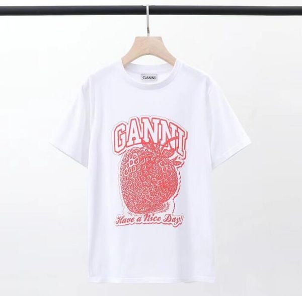 ganni designer designer t shirt summer funny fruit print women tshirt tee men, White
ganni designer designer t shirt summer funny fruit print women tshirt tee men, White