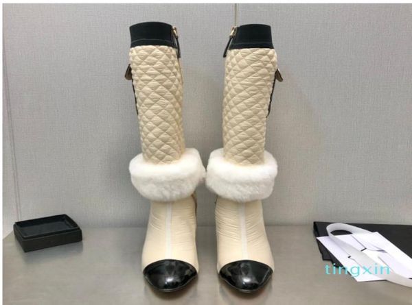 2022 boots fashion genuine leather mixed color warm fur woman knee high booties runway outfit chunky high heels bota party dress b4425459, Black
2022 boots fashion genuine leather mixed color warm fur woman knee high booties runway outfit chunky high heels bota party dress b4425459, Black