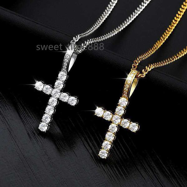 gold plated stainless steel cz crystal diamond cross pendant men's necklace women, Silver
gold plated stainless steel cz crystal diamond cross pendant men's necklace women, Silver