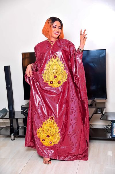 ethnic clothing african dress for woman plus size bazin riche embroidery with floor long scarf 230510, Red
ethnic clothing african dress for woman plus size bazin riche embroidery with floor long scarf 230510, Red