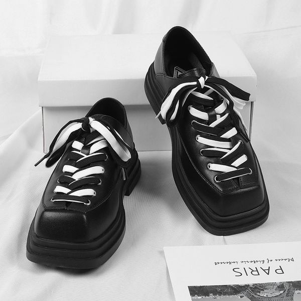 dress shoes men lace up platform leather casual streetwear male square toe party mens oxfords fashion derby 230509, Black
dress shoes men lace up platform leather casual streetwear male square toe party mens oxfords fashion derby 230509, Black