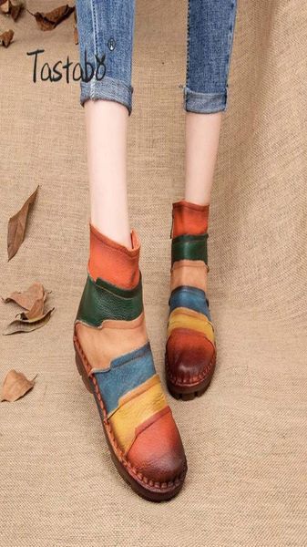 tastabo shoe martin boots genuine leather ankle shoes vintage casual shoes brand design retro handmade women boots lady4109916, Black
tastabo shoe martin boots genuine leather ankle shoes vintage casual shoes brand design retro handmade women boots lady4109916, Black
