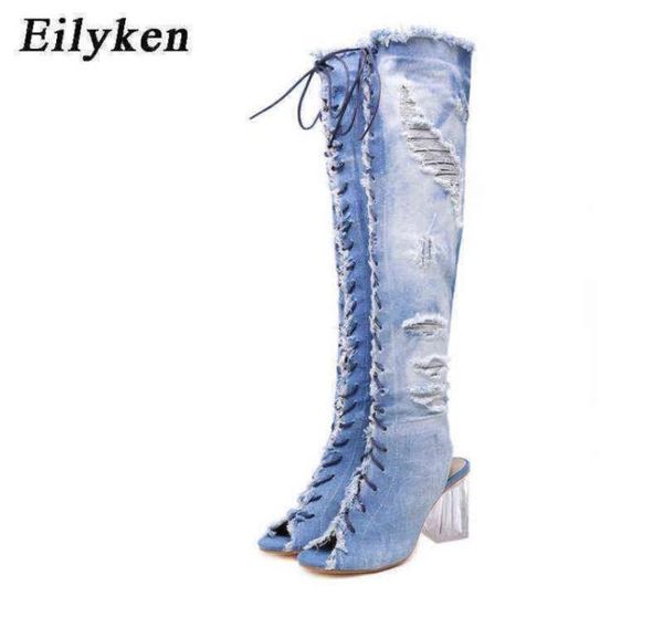 eilyken ladies boots sandals transparent heel denim shoes lace up over knee boots autumn womens open toe long boots size 345588504, Black
eilyken ladies boots sandals transparent heel denim shoes lace up over knee boots autumn womens open toe long boots size 345588504, Black