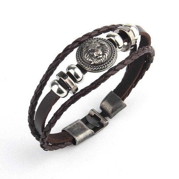 mens bracelet vintage lions head rivet leather personality simple couple hand jewelry, Golden;silver
mens bracelet vintage lions head rivet leather personality simple couple hand jewelry, Golden;silver