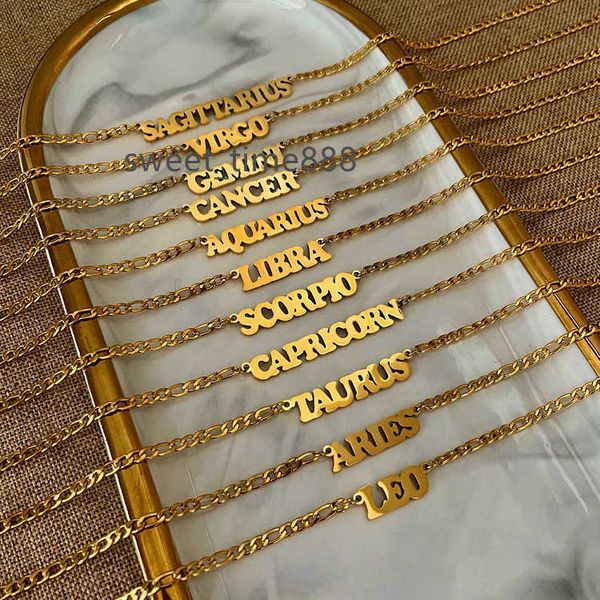 hypoallergenic tarnish stainless steel jewelry gold plated horoscope bisuteria zodiac cuban chain necklaces, Silver
hypoallergenic tarnish stainless steel jewelry gold plated horoscope bisuteria zodiac cuban chain necklaces, Silver